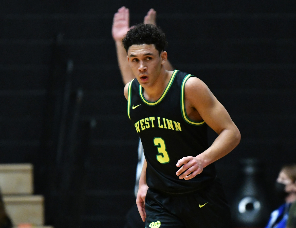 West Linn South Medford boys basketball Taylor Balkom 22